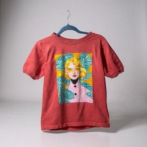 Bijou Karman Target XS T Shirt Short‎ Sleeve Pink Portrait Crewneck